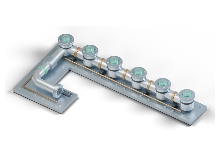 Vue 3D du collecteur de propulsion W-001